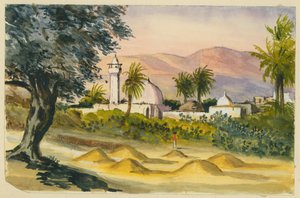 مدينة صحراوية (مرحاض وقلم رصاص على ورق)
